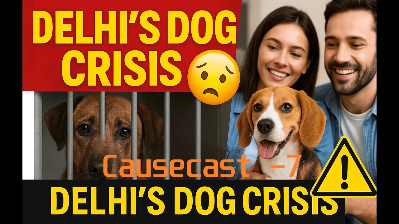 YouTube thumbnail — “Delhi's Dog Crisis”, Causecast